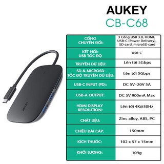 HUB CHIA CỔNG AUKEY CB-C68