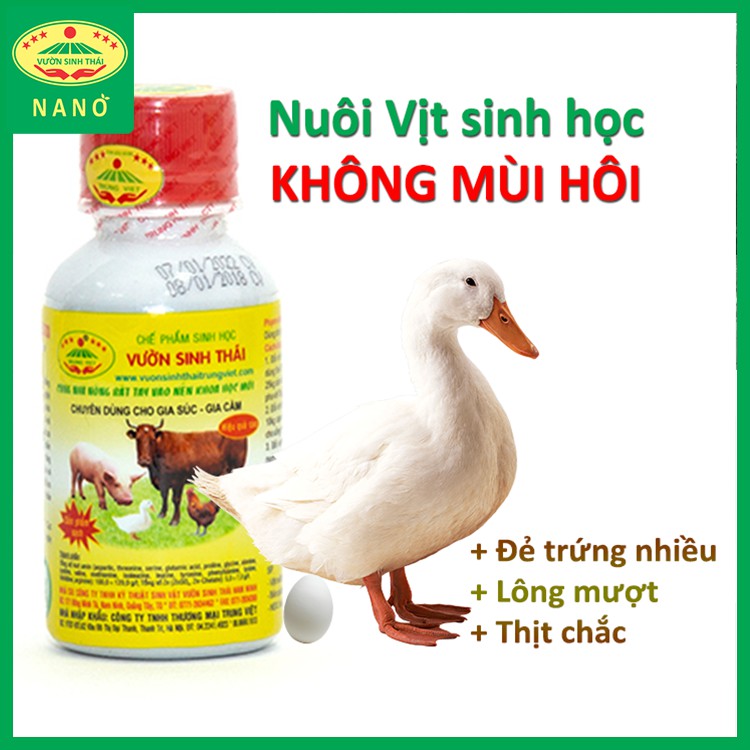 Chế phẩm sinh học nuôi Vịt không mùi hôi - VƯỜN SINH THÁI