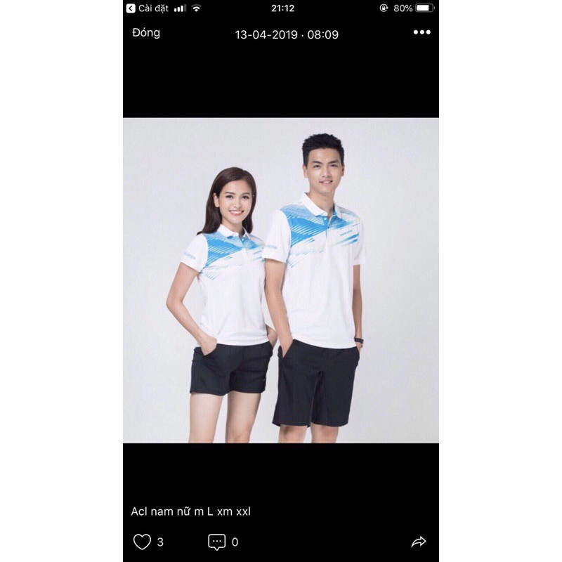 Áo cầu lông, bóng chuyền, tennis nam nữ cao cấp