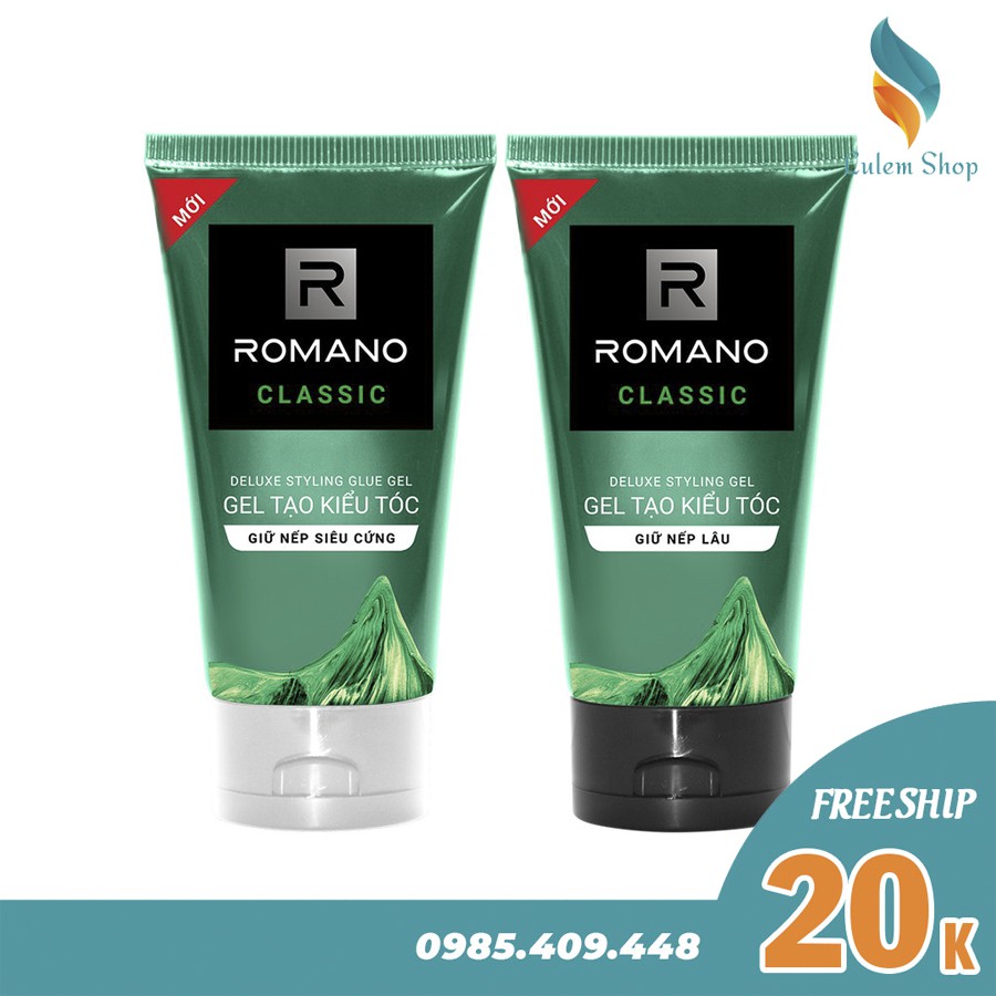 Gel vuốt tóc Romano Classic 150g - Tuýt số 4 và số 6