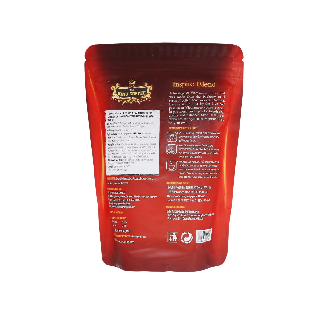 Cà phê TNI King Coffee Inspire Blend 250g