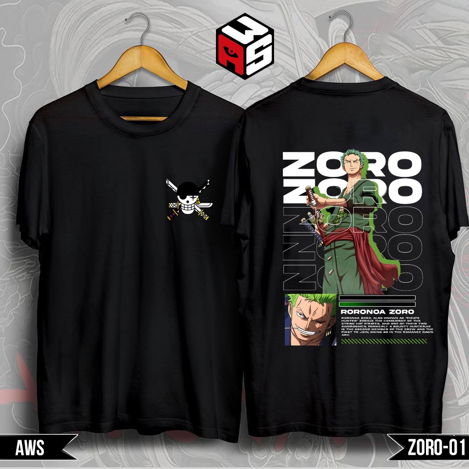 Áo thun Zoro, áo phông onepiece roronoa zoro wano mẫu mới cotton giá rẻ