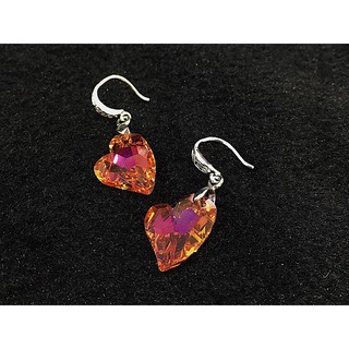 Bông tai pha lê Swarovski DEVOTED 2 U HEART tim 17mm
