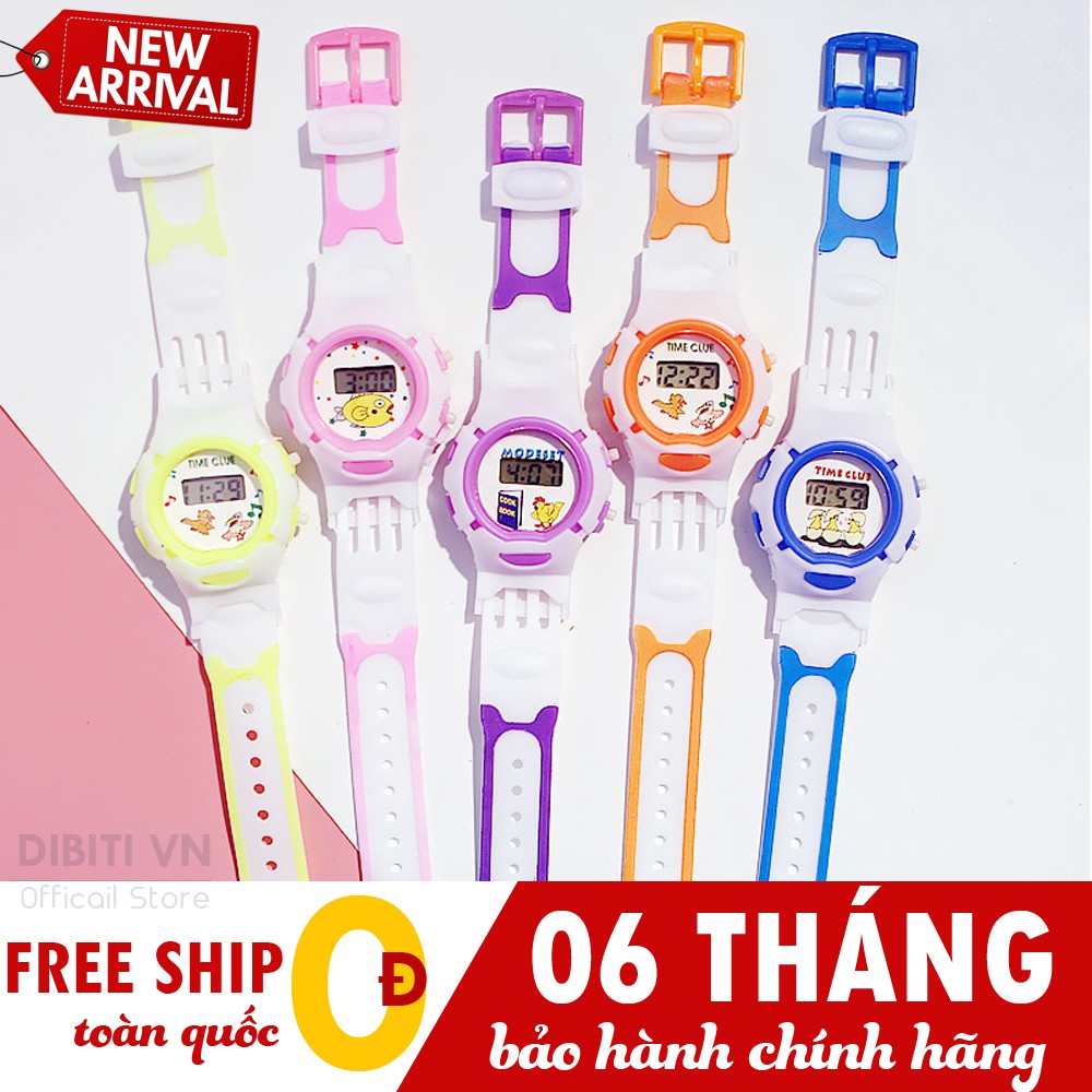 (Giá Sỉ) Đồng Hồ Trẻ Em Nam Nữ Hoạt Hình Máy Pin Có Chống Nước Dây Cao Su Cực Bền