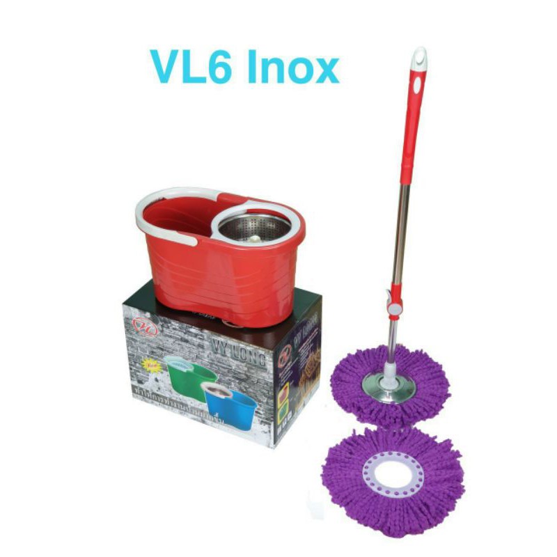 Bộ Lau Nhà 360° Rổ Inox