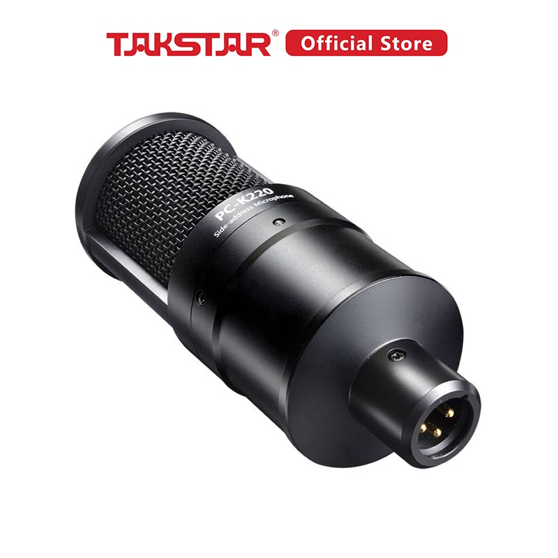 Mic Thu Âm Livestream Hát Karaoke Chuyên Nghiệp Takstar PC-K220 Độ Nhạy Cao, Lọc Ồn, Chính Hãng Cao Cấp Bảo Hành 1 Năm