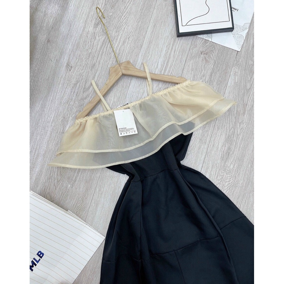 Đầm 2s Hàng Thiết Kế NaNa Fashion Đầm Ren Trễ Vai Phối Lưới Dáng Xòe Kiểu Công Chúa Xịn Xịn