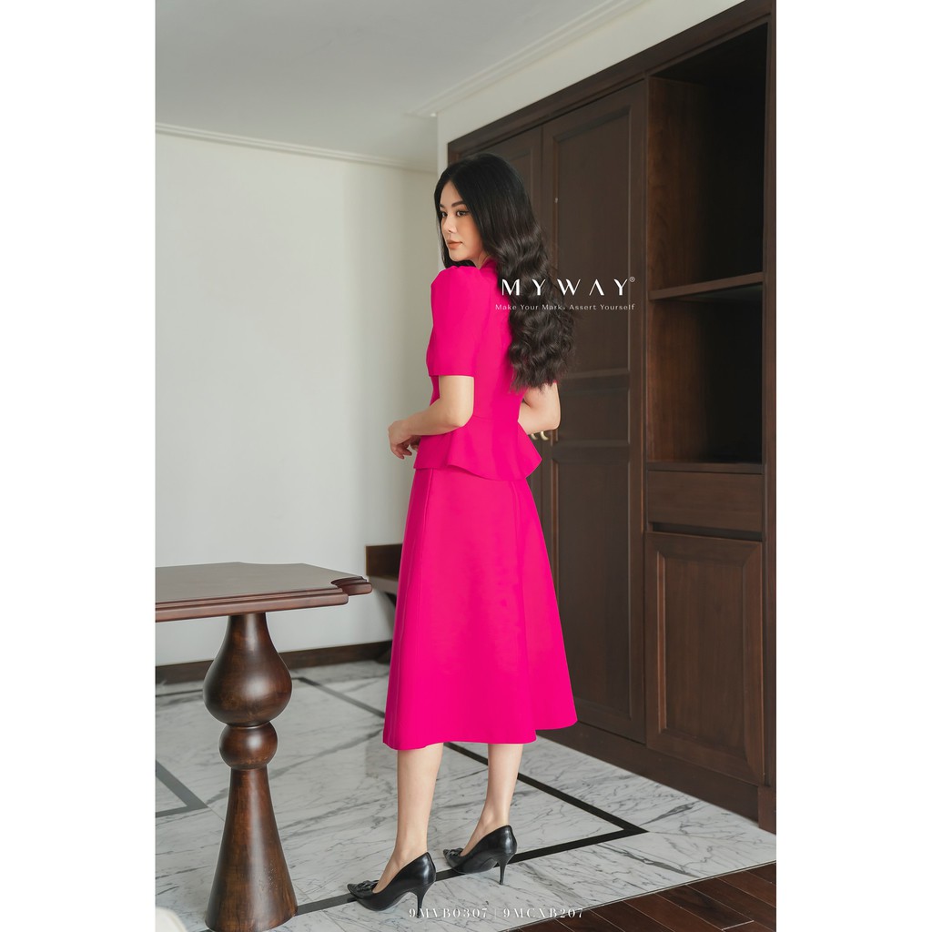 Chân Váy Nữ My Way Dáng Xòe Cạp Cao Sang Trọng 9MCXB207