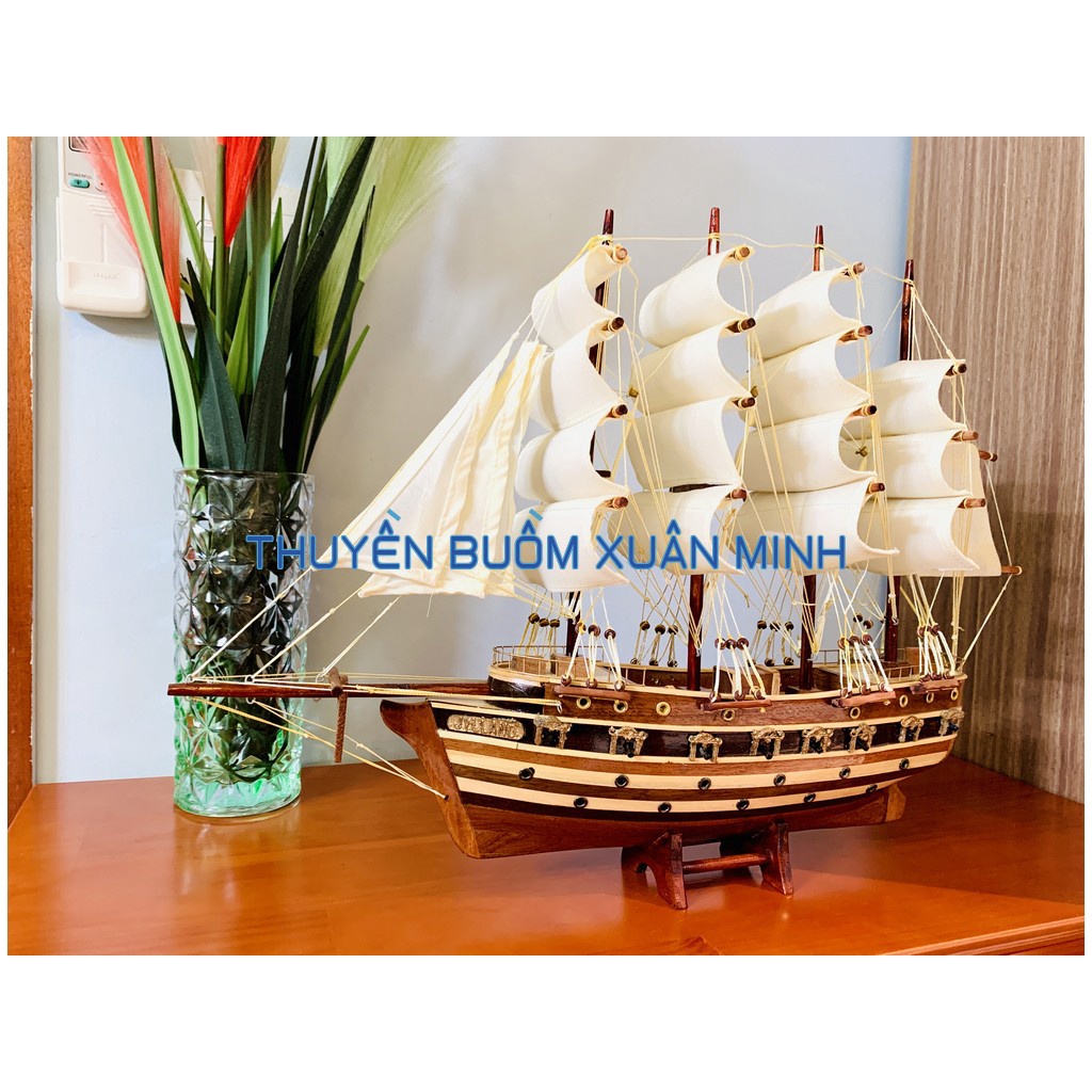 Mô Hình Thuyền Buồm Gỗ Phong Thuỷ Jylland - Tàu Chiến Cổ Đan Mạch - Loại Tiêu Chuẩn - Gỗ Tự nhiên - Dài 54cm