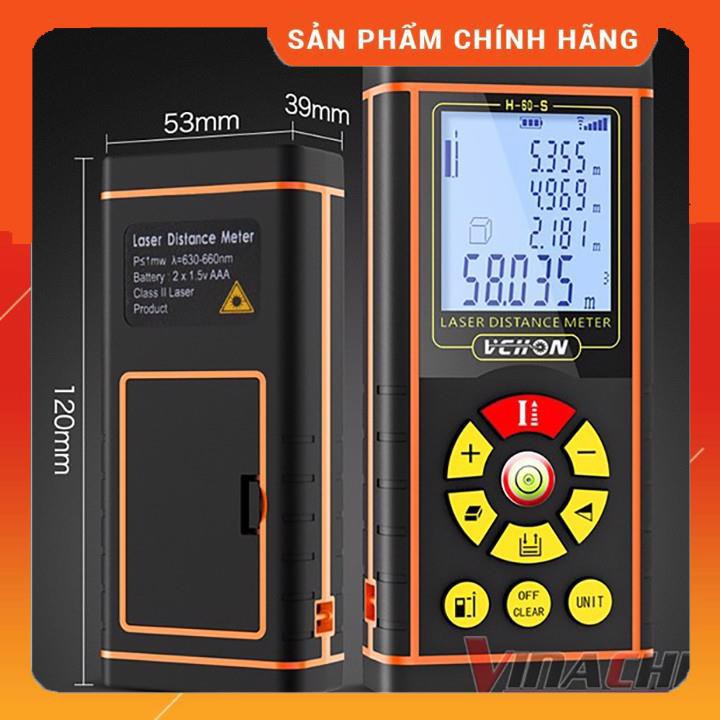 Máy Đo Khoảng Cách Vechon - Máy Đo Khoảng Cách Vechon - 120m Đo Chiều Dài Chuyên Dụng Sử Dụng Công Nghệ Laser