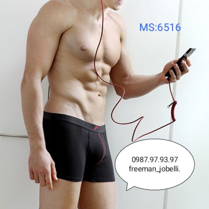 MS:6516,sịp đùi cotton 4 chiều, thương hiệu Freeman chính hãng