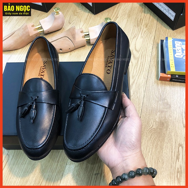 Giày Da Nam Băng Chuông Mờ - Da Bò Thật 100% - Bảo Hành Nổ Da 12 Tháng - Đế Cao Su Đúc - Mã K25