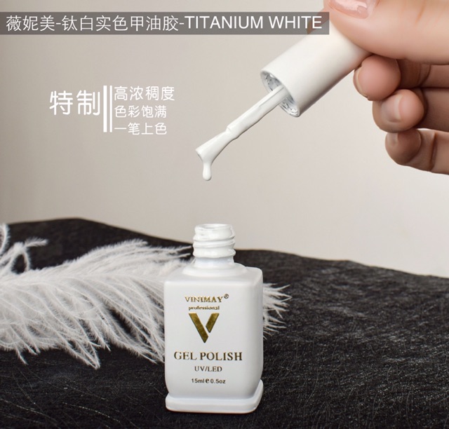 Sơn gel trắng đen vinimay màu chuẩn đặc bóng ko cần dùng top