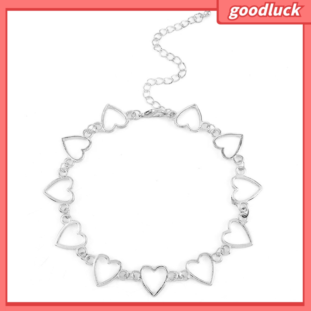Vòng cổ Choker Mặt Hình Trái Tim Đơn Giản Dành Cho Nữ