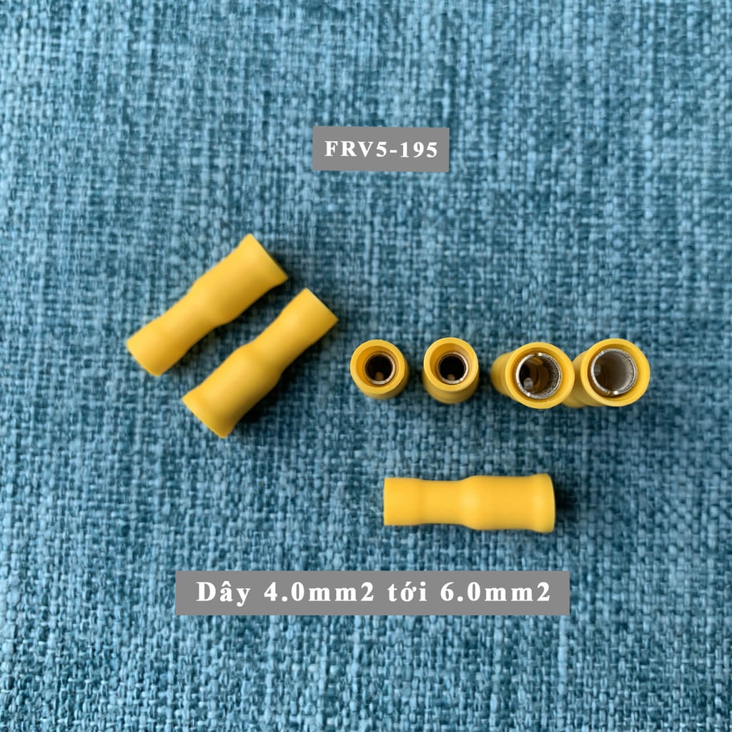 Đầu cos nối nhanh đực cái - Dạng đầu đạn - Dây 4mm2 tới 6mm2 - MPV5-195 FRV5-195