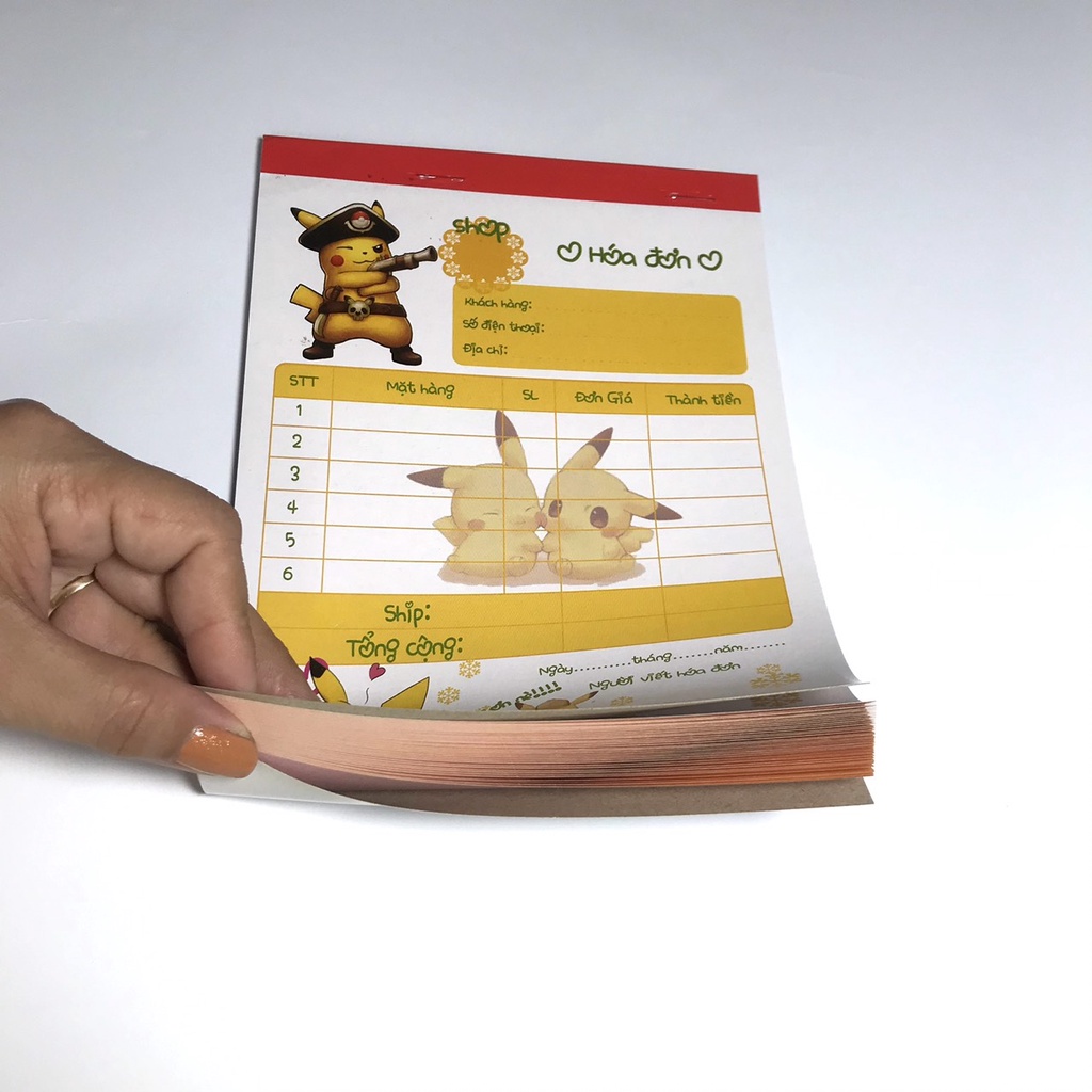 HOÁ ĐƠN 2 LIÊN HÌNH (60 tờ)(HÌNH NGẪU NHIÊN)