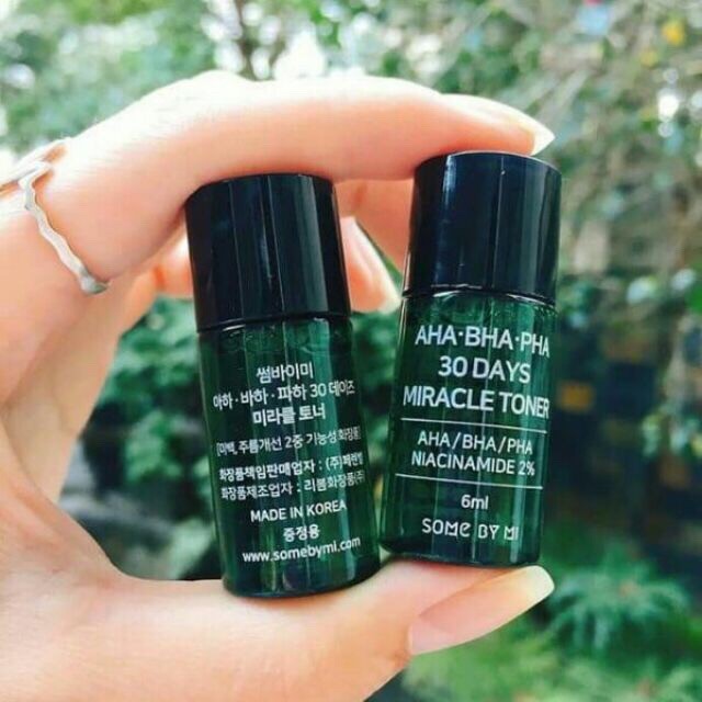 Nước hoa hồng ngăn ngừa mụn Some By Mi AHA-BHA-PHA 30 days miracle toner minisize 6ml