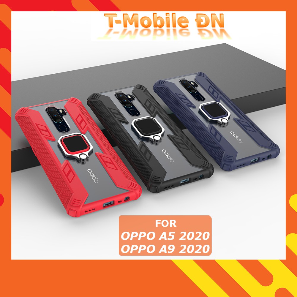 Ốp lưng Oppo A5 A9 2020 F11 Pro iRON MAN IRING TRONG SUỐT Nhựa PC cứng viền dẻo chống sốc
