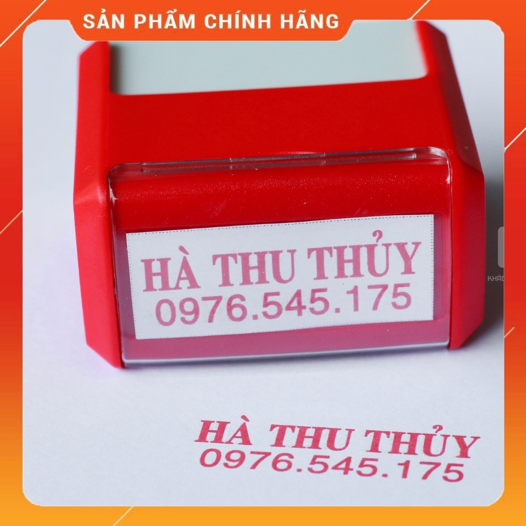 Con dấu tên chức danh làm theo yêu cầu 2 dòng chữ 14x38mm