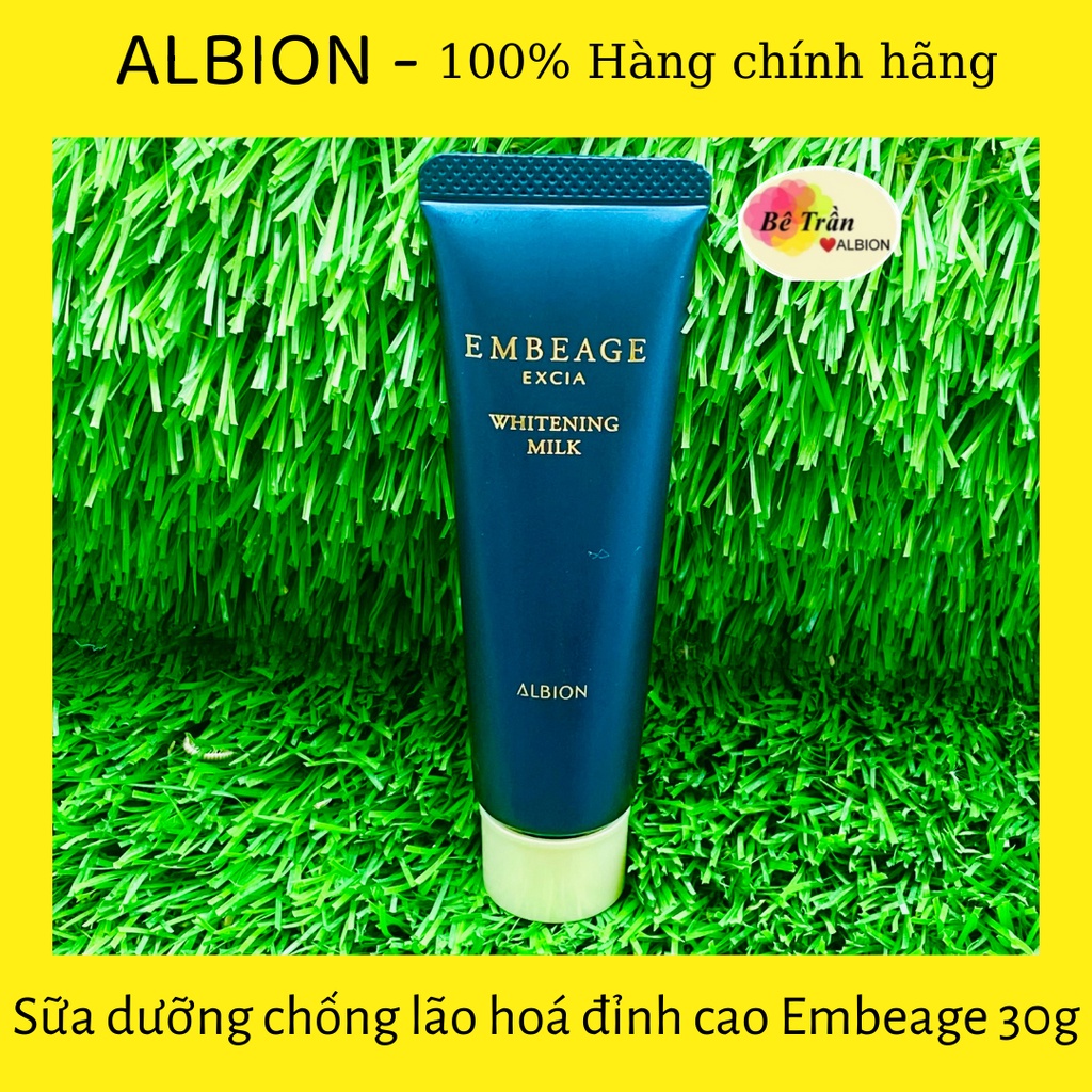 Sữa dưỡng EMBEAGE Excia Whitening Milk trắng da cao cấp, chống lão hoá đỉnh cao 30g (Auth 100%, từ store ALBION