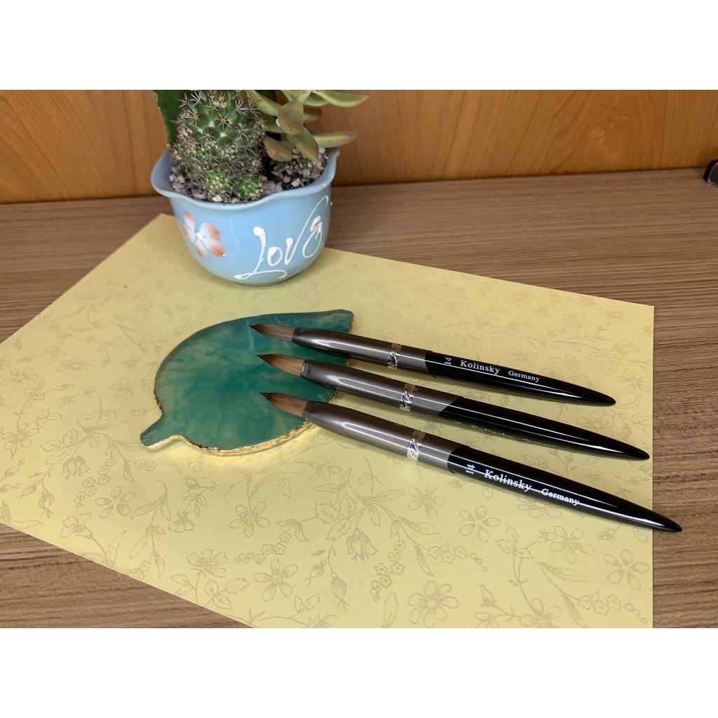 Cọ Đắp Bột Nail Kolinsky Germany Cán Nhôm Size 14 [ Cọ Đã Bấm Đầu, Nếu Muốn Lấy Cọ Chưa Bấm Vui Lòng Liên Hệ ]