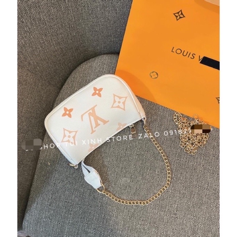 Túi kẹp nách lv hàng hai xích đeo vai,đeo chéo các kiểu về 3 màu