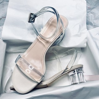 Sandal quai trong gót vuông-order