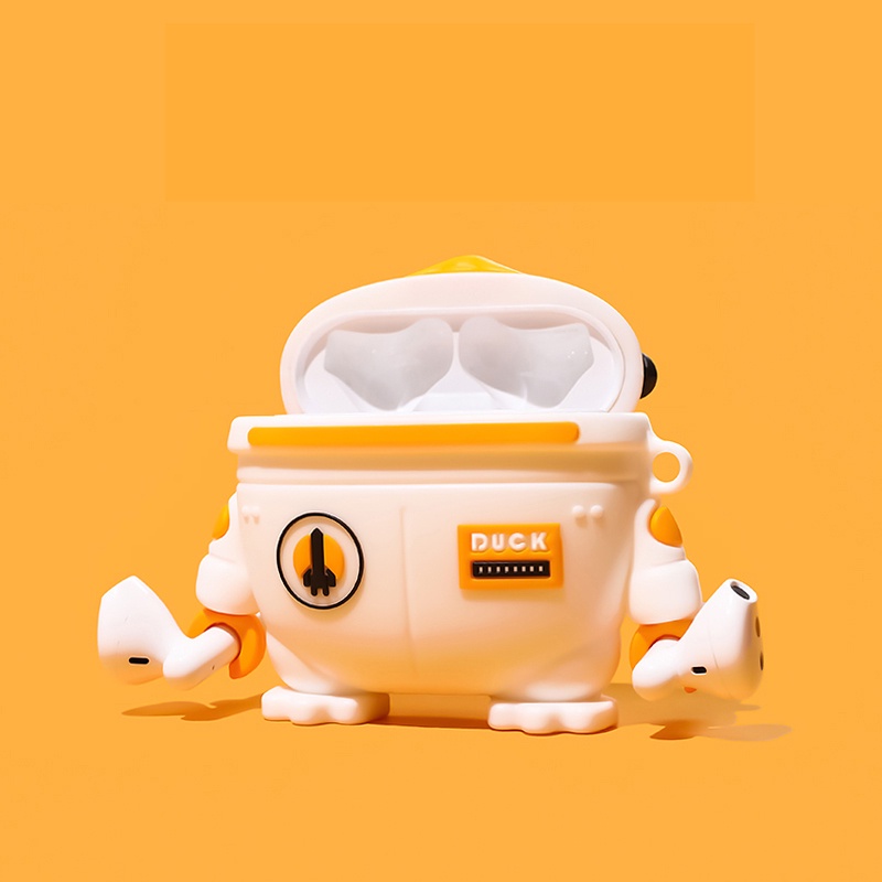 Vỏ Bảo Vệ Hộp Sạc Tai Nghe Airpods 3 Pro 2 3 Họa Tiết Hoạt Hình Chú Vịt Dễ Thương Ốp