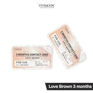 Lens Cận Cho Mắt Thở Màu Nâu Tây 3 Tháng Vivimoon Love Brown