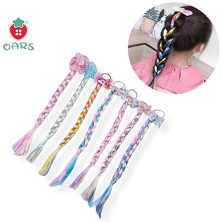 Tóc giả cho bé gái thắt bím công chúa - Phụ kiện dây cột tóc làm quà sinh nhật cho bé gái