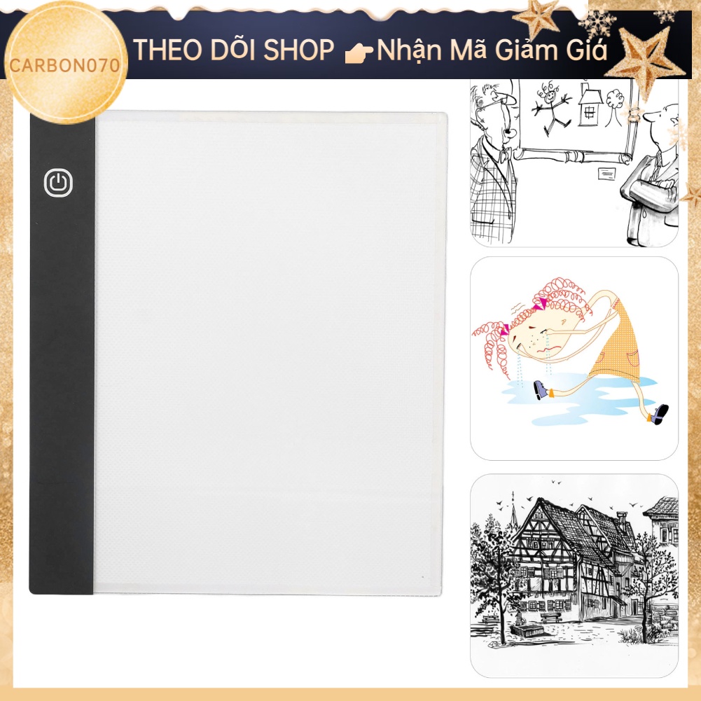 Hàng Sẵn Bảng hắt sáng LED A5 trong suốt Cảm Ứng Thông Minh Siêu Mỏng bảo vệ mắt chất lượng tốt【Carbon070】