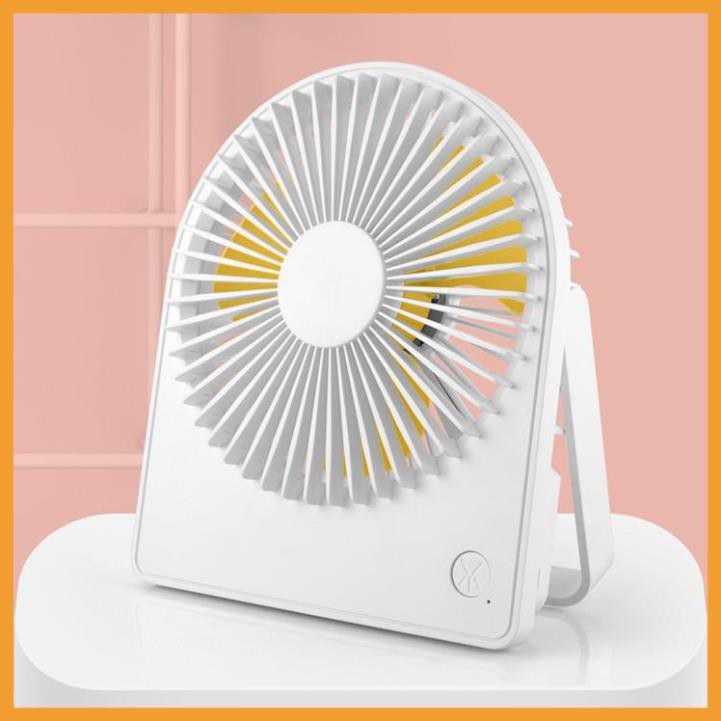 Quạt cầm tay mini sạc pin thông minh có đèn ngủ - quạt nhựa để bàn nhỏ gọn có quai xách