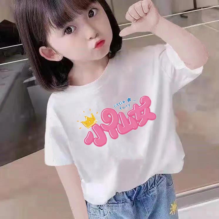 Hàng Mới Về Mới Áo Thun Cotton Tay Ngắn Phong Cách Mới ~ 2022 Cho Bé Gái