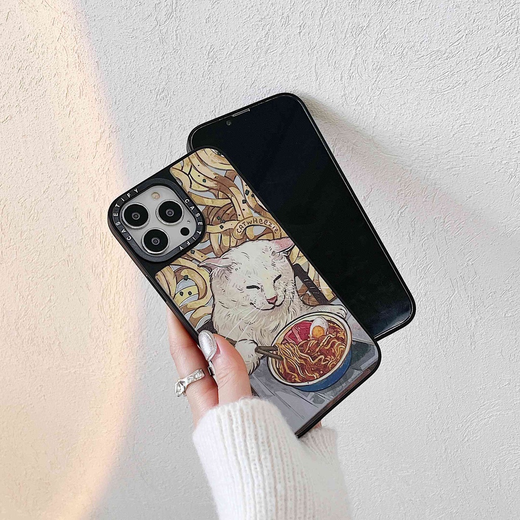 Ốp Điện Thoại TPU Trong Suốt Có Gương Hình Mèo Cho iPhone 13 Pro MAX 12 11 Pro MAX XR X XS MAX 7 / 8 Plus SE2020