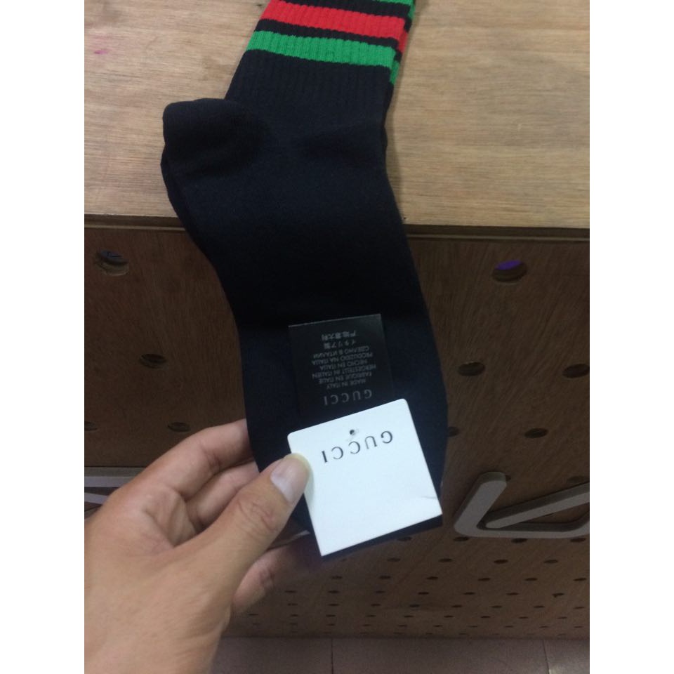 Tất Gucci Viền Xanh Đỏ | Gucci Crew Socks