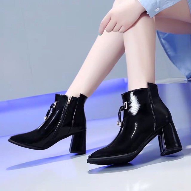 ORDER Bốt da bóng cổ cao khoá sườn công sở | BigBuy360 - bigbuy360.vn