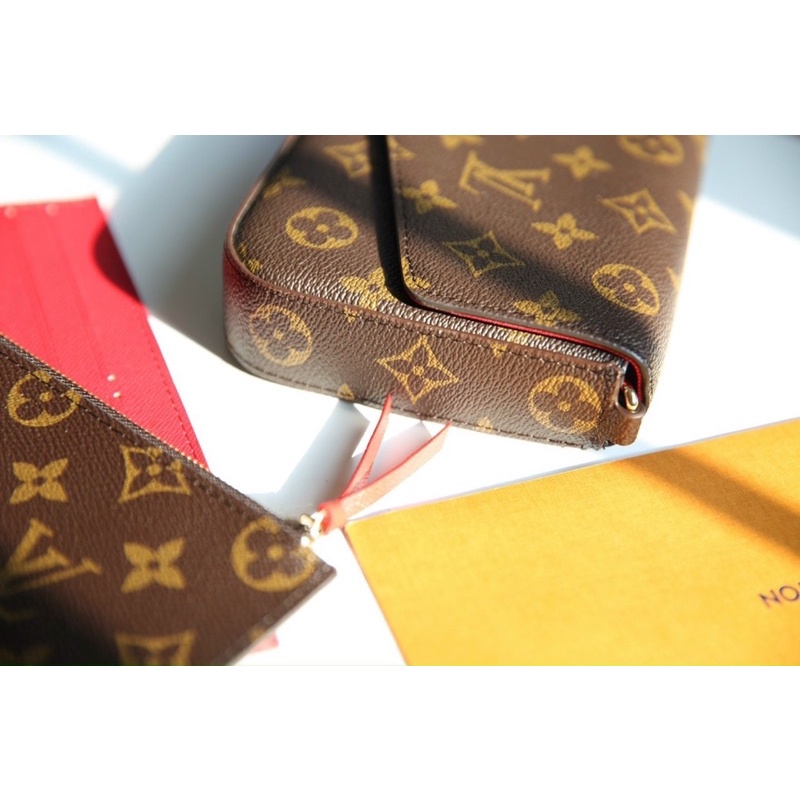 Set LV Felicie fullbox da thật kèm 2 ví 3 màu hoạ tiết đẹp xinh