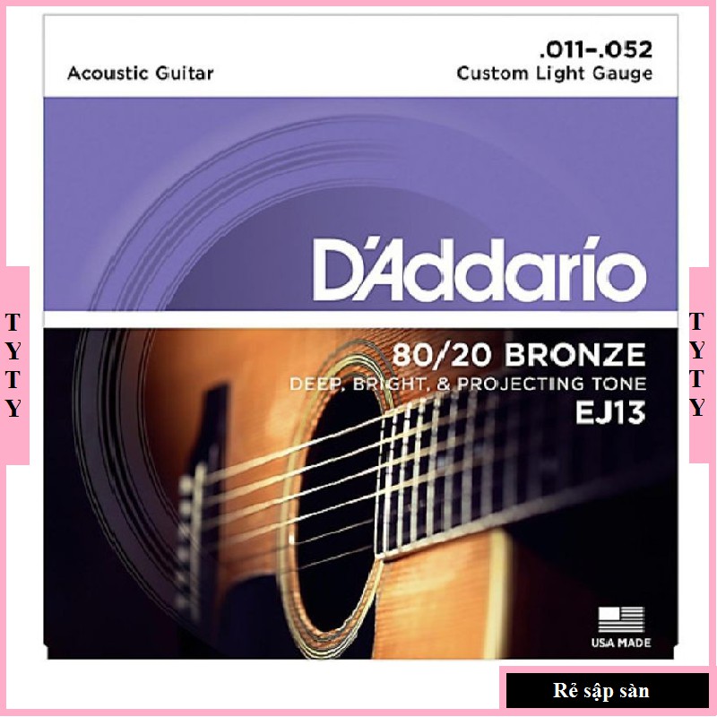 Dây Đàn Guitar Acoustic Daddario EJ13 [kèm quà tặng] TYTYmusic