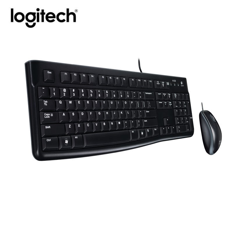 Bộ Chuột và Bàn Phím Có Dây Logitech MK120 Chính Hãng Chính hãng (Chuyên văn phòng)  siêu bền bảo hành 12 tháng 1 đổi 1