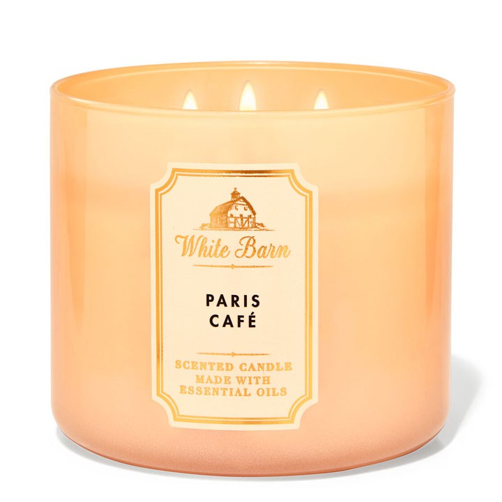 Nến thơm Bath &amp; Body Works White Barn Paris Café, 411g