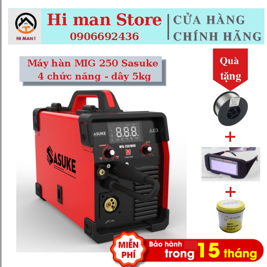 Máy hàn Sasuke MIG 250 - 4 chế độ hàn ( có chế độ Lift TIG)