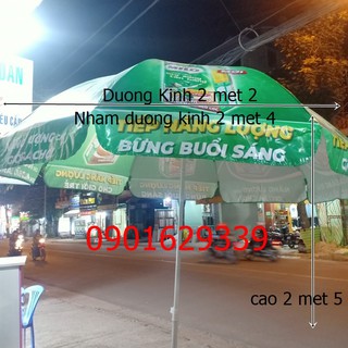 Ô DÙ LỚN CAO 2M5 RỘNG 2M4 KHÔNG ĐẾ CHE MƯA CHE NẮNG BÁN HÀNG BAO GỒM ĐẾ