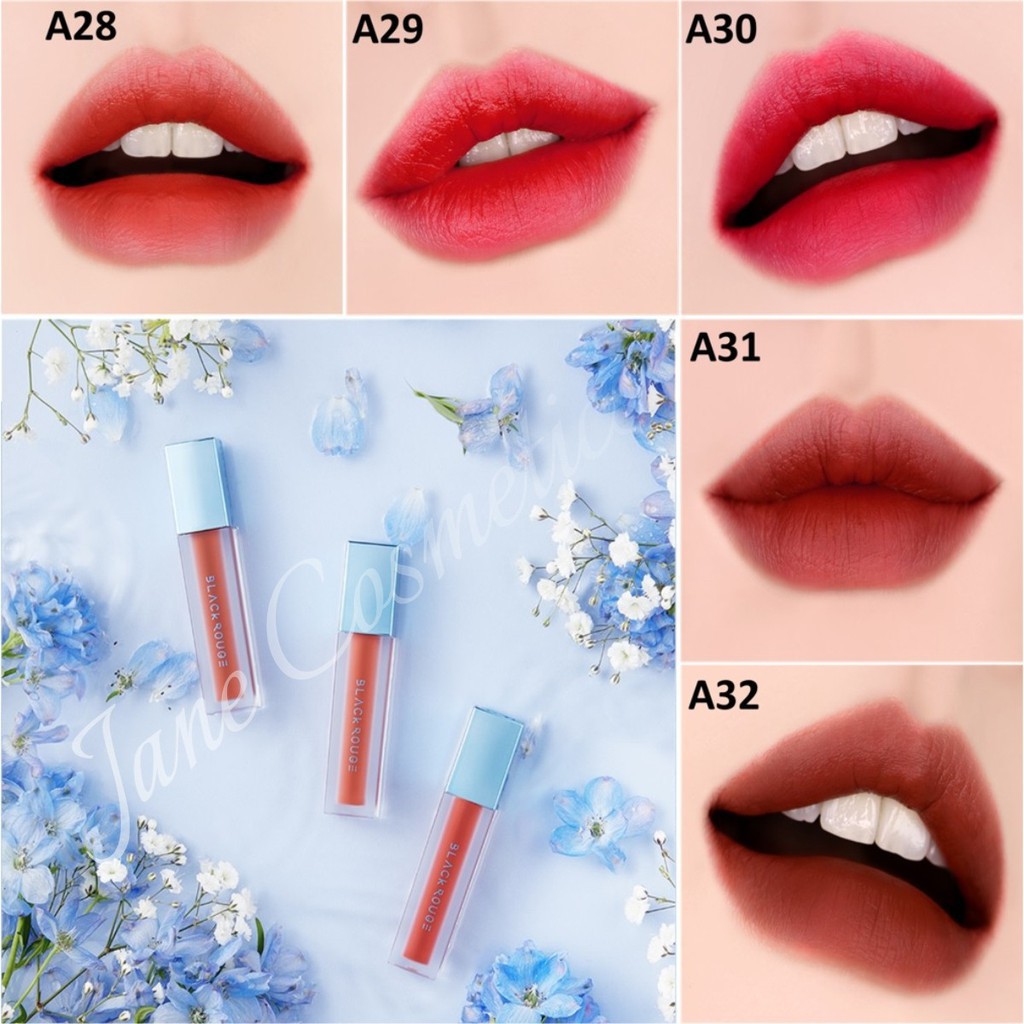 [CHINH HÃNG] Son kem lì Black Rouge Air Fit Velvet Tint - Bản A Ver 6 - A28, A29,A30,A31,A32 | BigBuy360 - bigbuy360.vn