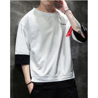 [FREESHIP] Áo thun layer tay lỡ dáng unisex (nam nữ đều mặc được)