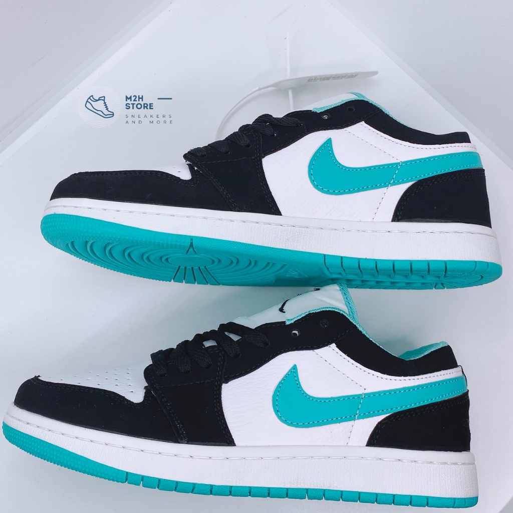 Giày Thể Thao Nam Nữ Sneaker Air Jordan 1 Cổ Thấp Xanh Ngọc Full Size | BigBuy360 - bigbuy360.vn