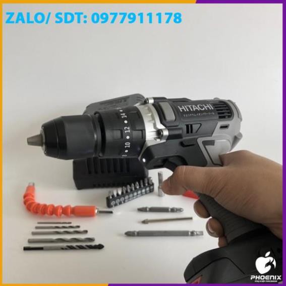 Máy khoan pin Hitachi 118V 💪 Mô tơ 775 💪- 3 Chức năng KÈM 3 MŨI [CAM KẾT CHÍNH HÃNG]