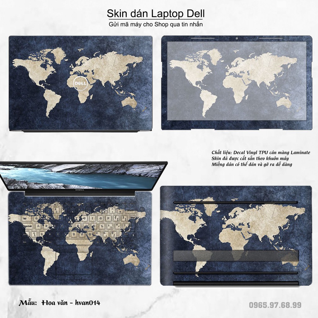 Skin dán Laptop Dell in hình Hoa văn nhiều mẫu 3 (inbox mã máy cho Shop)