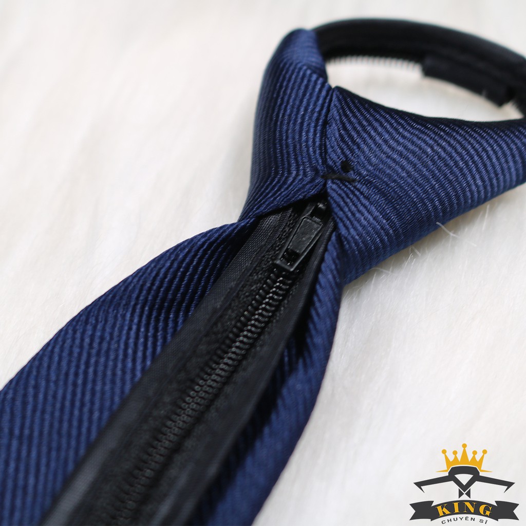 Cà vạt nam KING caravat cho học sinh và công sở thắt sẵn nhiều màu sắc bản nhỏ 6cm 8cm giá rẻ sang trọng C07