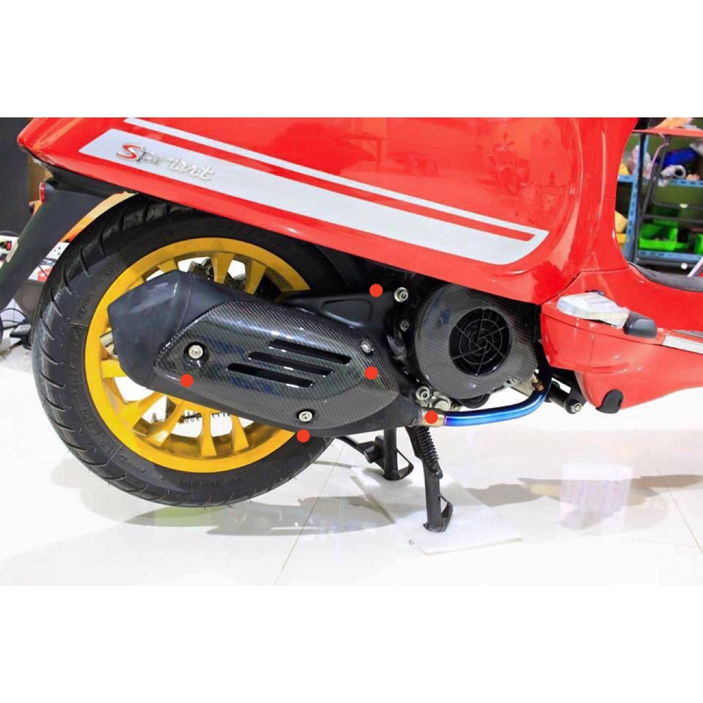 Bộ 5 con ốc Titan ốp pô , gấp xe Vespa Sprint
