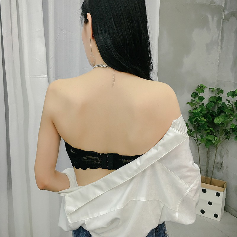 Áo Ngực Không Dây 💖 FREESHIP 💖 Áo Lót Ren Cup Ngang Có Mút A088